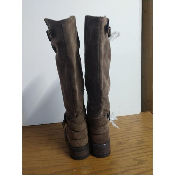 Carlos By Carlos Santana Womens Brown Suede Knee-High Sabina Boots 7.5M With Buc - Picture 12 of 14